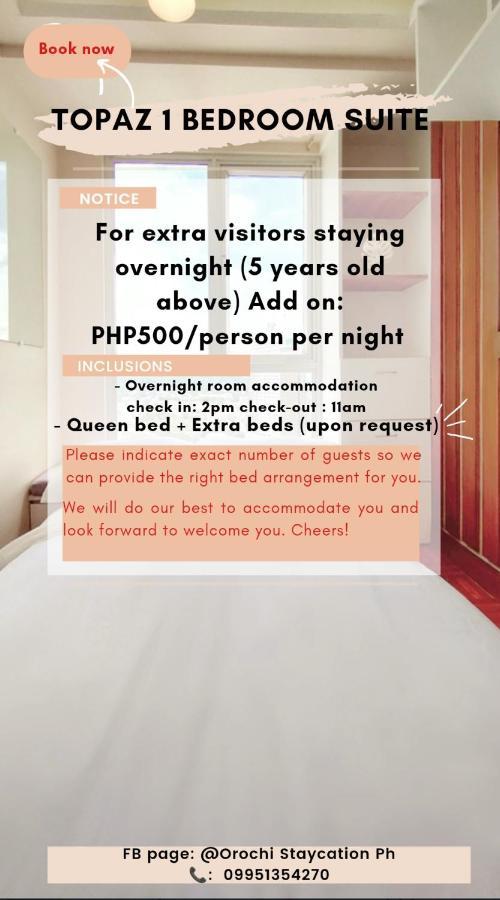 Topaz 1 Bedroom Suite Orochi Staycation Ph At Centrio Towers Cagayan de Oro Exterior photo